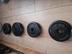 4x3kg en 4x2kg halterschijven 30mm, Sport en Fitness, Fitnessmaterialen, Ophalen, Zo goed als nieuw