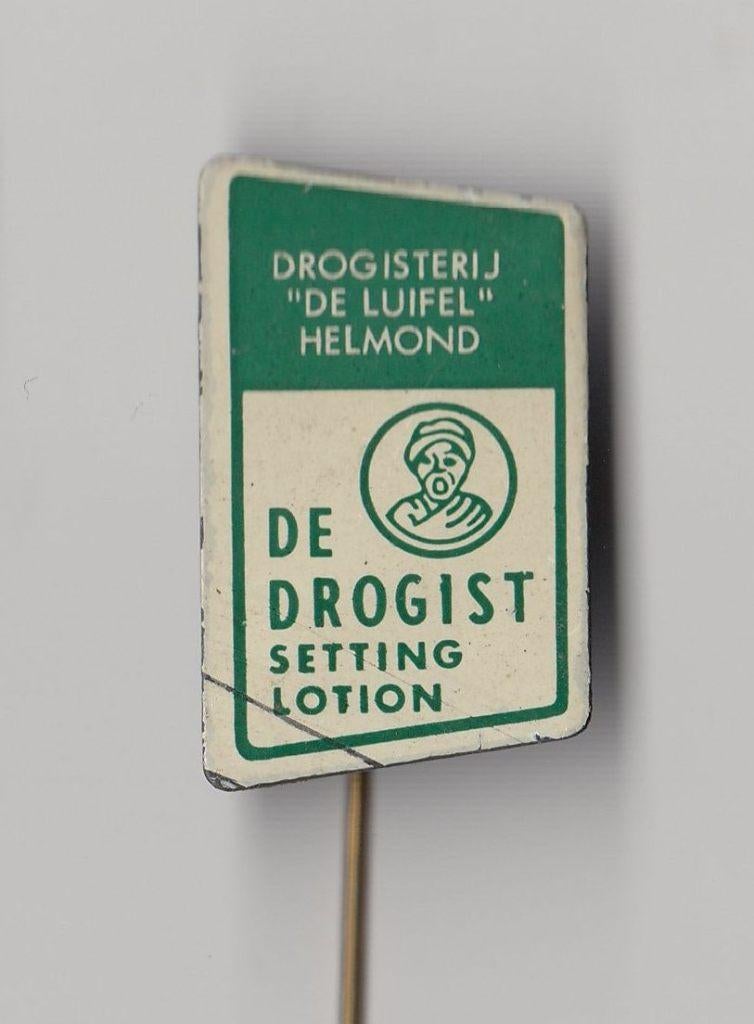 Drogist Helmond de Luifel speldje, Verzamelen, Speldjes, Pins en Buttons, Gebruikt, Niet vindbaar, Niet vindbaar, Speldje of Pin