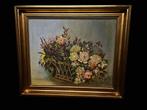 Schilderij Bloemenkorf. Gesigneerd., Ophalen of Verzenden