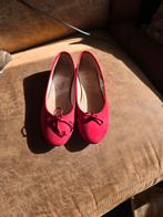 Rode Leren dames ballerina's, Giulia, Zo goed als nieuw, Rood, Ballerina's