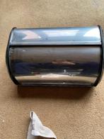 brilliant steel en mooie bruine trommel, Brabantia nostalgie, Verzenden, Nieuw