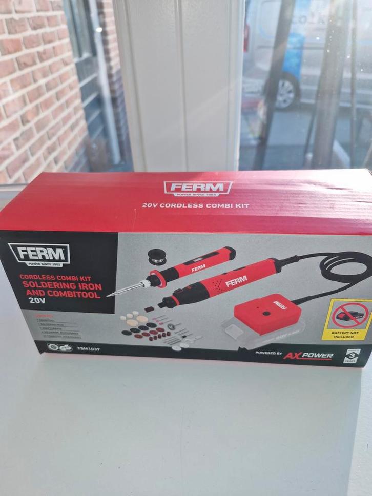 Ferm Soldeerbout & Multitool Set - Nieuw in doos, Doe-het-zelf en Verbouw, Gereedschap | Slijpmachines, Nieuw, Ophalen of Verzenden