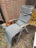 Tuinstoel verstelbaar met kussen., Ophalen, Gebruikt, Wicker, Verstelbaar