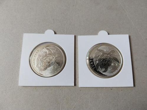 2x 1/2 oz silver Turtle munten 2012 (Fuji) en 2014 (Niue), Postzegels en Munten, Edelmetalen en Baren, Zilver, Ophalen of Verzenden