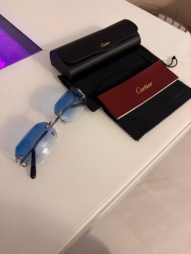 CARTIER – CT0092O – 002 8ROUND BLUE 75-25 DIAMOND CUT, Sieraden, Tassen en Uiterlijk, Zonnebrillen en Brillen | Heren, Nieuw, Bril