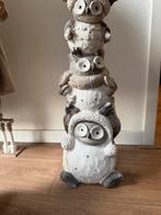 Kerst Beeld 3 Uilen - Winterse Decoratie, Diversen, Kerst, Ophalen, Zo goed als nieuw