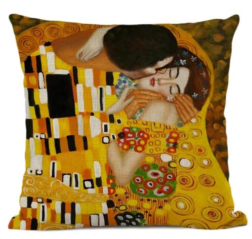 Nieuw, kussenhoezen, 45-45 cm. Gustav Klimt. Blinde rits, Huis en Inrichting, Woonaccessoires | Kussens, Nieuw, Overige kleuren