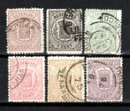 779 nvph 13-18 wapenzegels 1869 gebruikt zie scans, Ophalen of Verzenden, T/m 1940, Gestempeld