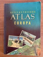 Plaatjesalbum Atlas Europa - 1954 - Van den Berg & Jurgens, Ophalen of Verzenden, Gelezen, Plaatjesalbum