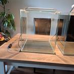 2x Dennerle Cube60 inclusief verliching en filterpomp, Dieren en Toebehoren, Vissen | Aquaria en Toebehoren, Ophalen, Leeg aquarium