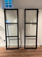 Glazen deur in stalen frame, Doe-het-zelf en Verbouw, Deuren en Horren, Ophalen, Gebruikt, 120 cm of meer, Binnendeur