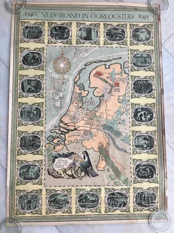 Poster Nederland in Oorlogstijd 1940 - 1945 beschikbaar voor biedingen