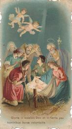 Mooie oude Kerstprent  achterop geschreven 1915, Ophalen of Verzenden, Gebruikt, Kaart of Prent, Christendom | Katholiek