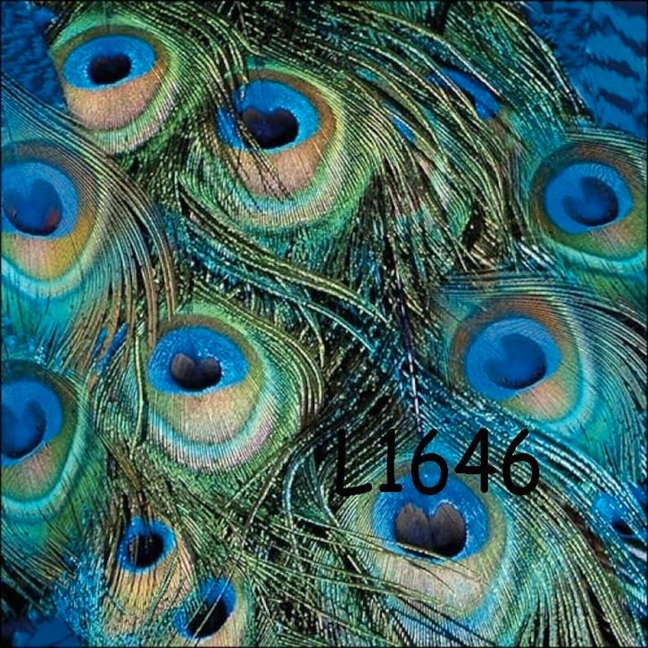 Servetten decoupage/bullet journal – pauwenveren L1646, Hobby en Vrije tijd, Knutselen, Nieuw, Materiaal, Verzenden