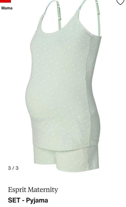 Esprit maternity zwangerschaps & voedingspyjama zomer M, Kleding | Dames, Positiekleding, Zo goed als nieuw, Lingerie of Zwemkleding