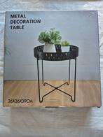 Zwarte Bijzettafel Nieuw in Verpakking, 45 tot 60 cm, Minder dan 55 cm, Rond, Nieuw
