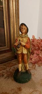 Prachtige Herder uit Antieke gipsen kerstgroep, Ophalen of Verzenden