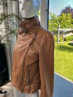 Marc cain Vintage, leren jas cognac kleur, maat 4, Kleding | Dames, Jassen | Zomer, Maat 38/40 (M), Overige kleuren, Ophalen of Verzenden