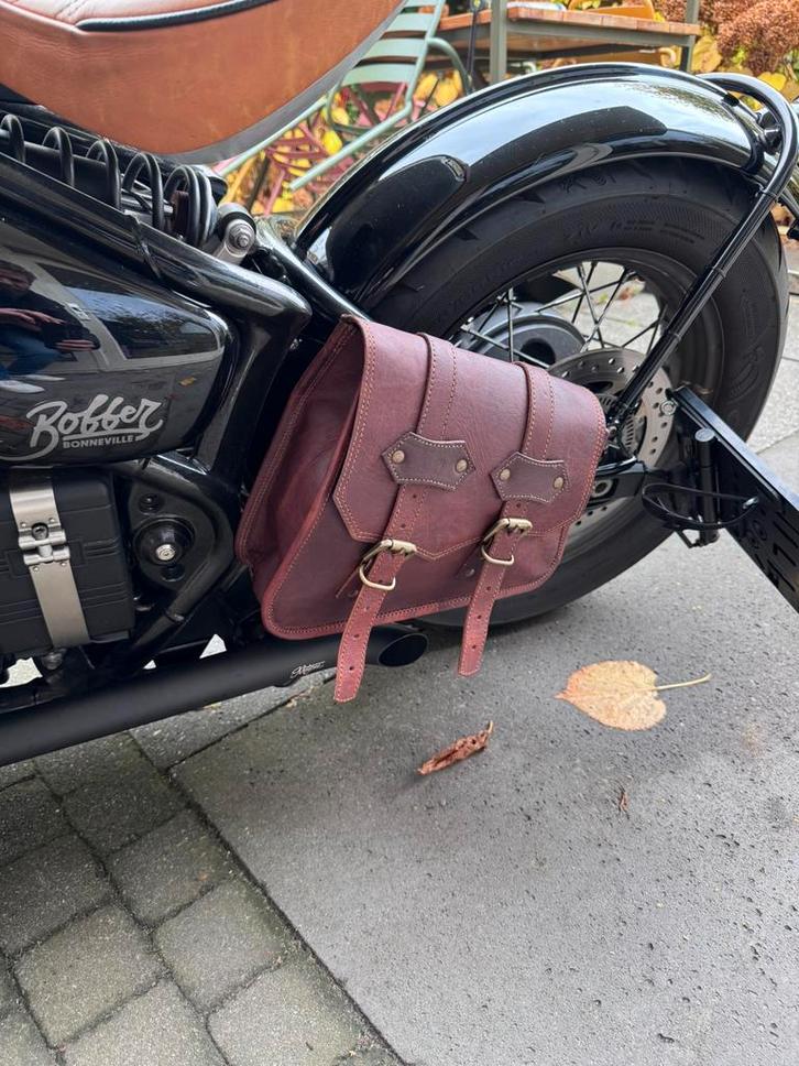 2 leren zadeltassen voor Triumph Bobber (nieuw), Motoren, Accessoires | Koffers en Tassen, Nieuw, Ophalen of Verzenden
