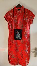 Carnaval chinese rode zijden jurk met tasje, Kleding | Dames, Carnavalskleding en Feestkleding, Maat 38/40 (M), Carnaval, Nieuw