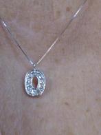 18 kt Gouden Collier + Hanger 0,25 ct Diamanten / NIEUW, Sieraden, Tassen en Uiterlijk, Kettingen, Verzenden, Nieuw, Met edelsteen