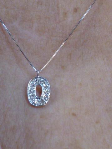 18 kt Gouden Collier + Hanger 0,25 ct Diamanten / NIEUW  beschikbaar voor biedingen