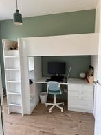 IKEA hoogslaper/bureau/kasten Smastad 90 x 200 cm wit, Ophalen, Gebruikt, Hoogslaper