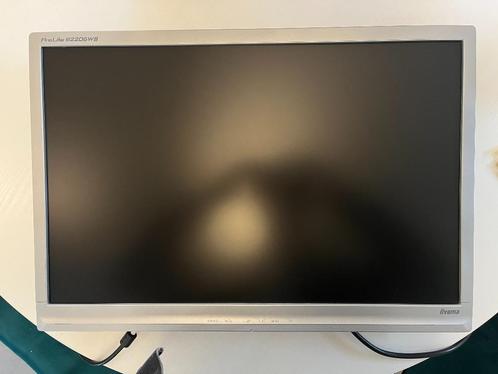 2x iiyama ProLite B2206WS zilver (zonder voet), Computers en Software, Monitoren, Gebruikt, 61 t/m 100 Hz, DVI, VGA, TN, Overige resoluties