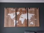 Wereldkaart map of the world wandpaneel, Huis en Inrichting, Zo goed als nieuw, Ophalen