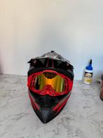 Rode brommer/cross helm., Motoren, Kleding | Motorhelmen, Ophalen of Verzenden, Tweedehands, Offroadhelm, Overige merken