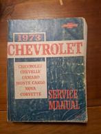 Chevrolet 1973 service manual, Auto diversen, Ophalen of Verzenden