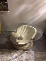 Vintage unieke Mactan salontafel, Huis en Inrichting, Ophalen, Overige materialen, Gebruikt, Rond