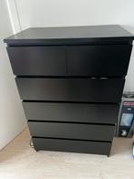 Zwarte ladekast, Huis en Inrichting, Kasten | Ladekasten, Ophalen, Gebruikt, 5 laden of meer, 100 tot 150 cm