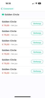 18 januari 2025 bankzitters golden cirkel ziggo dome 16+, Tickets en Kaartjes