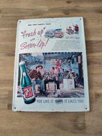 Vintage 7-Up Reclamebord, Ophalen of Verzenden, Gebruikt, Reclamebord