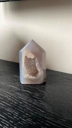Agaat geode punt met druzy – 306g – glanzend & uniek, Ophalen of Verzenden, Nieuw