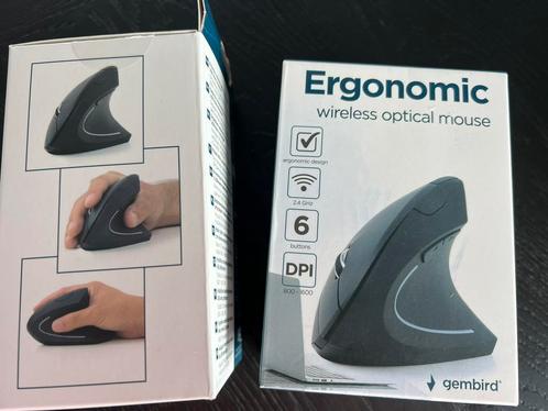 ERGONOMISCH DRAADLOOS MUIS VERTICAAL NANO USB VERLICHTING, Computers en Software, Muizen, Zo goed als nieuw, Muis, Rechtshandig