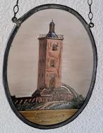 Voorbaak-toren Katwijk in glas in lood, Antiek en Kunst, Antiek | Wandborden en Tegels, Ophalen