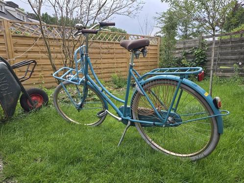 Blauwe Cortina fiets met bagagedrager, Fietsen en Brommers, Fietsen | Dames | Damesfietsen, Gebruikt, Overige merken, Versnellingen
