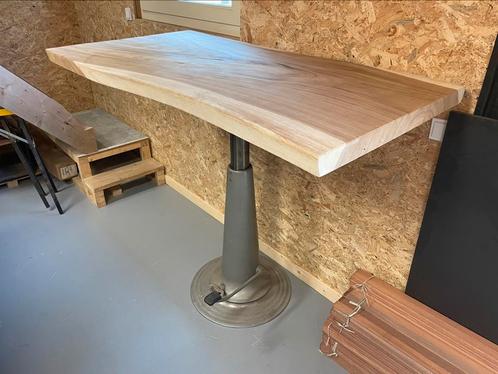 Unieke bartafel statafel met boomstamblad, Huis en Inrichting, Tafels | Statafels, Nieuw, Ophalen of Verzenden