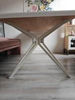 stevige slanke witte stalen tafelpoten., Ophalen, Zo goed als nieuw, Rechthoekig, 50 tot 100 cm