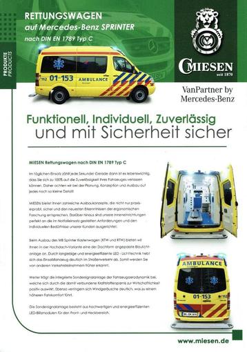 Folder Miesen - Mercedes Sprinter Rettungswagen (ca.2018) beschikbaar voor biedingen