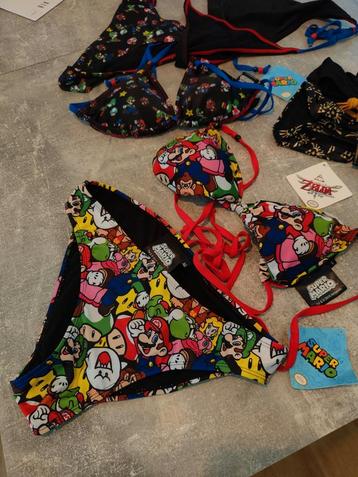 NIEUW ! zeer mooie retro Bikini setjes Mario Nintendo Maat M beschikbaar voor biedingen