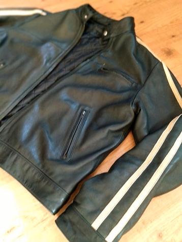 Supergaaf vintage leren biker jack! beschikbaar voor biedingen
