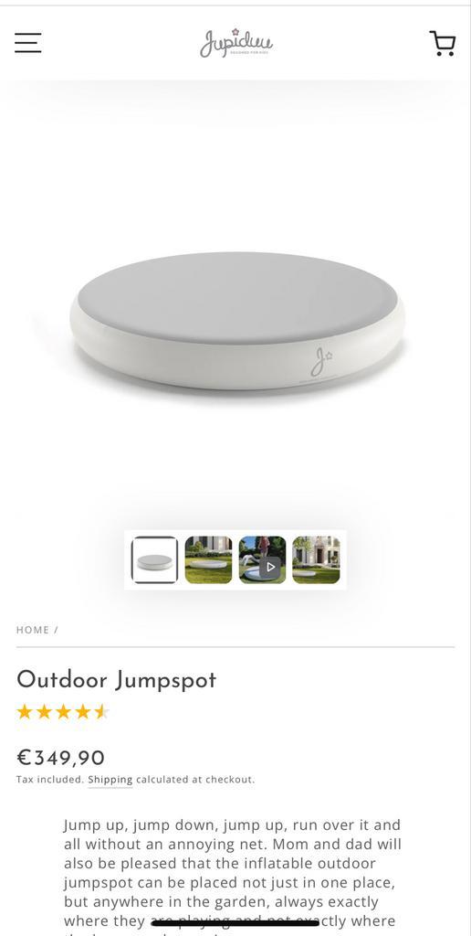 Jupiduu Jumpspot Outdoor + Camel Hoes Indoor, Kinderen en Baby's, Speelgoed | Buiten | Springkussens, Zo goed als nieuw, Ophalen of Verzenden