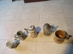 5 Bierpullen waarvan 2 met Deksel, Antiek en Kunst, Ophalen of Verzenden