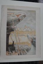 WIM SCHUHMACHER SCHIP PALMA 1947 Mooie Litho Gesigneerd SP24, Verzenden