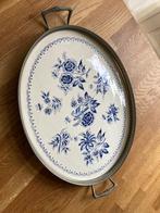 Dienblad Delfts Blauw en edeltin, Antiek en Kunst, Curiosa en Brocante, Ophalen