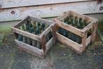 Brocante houten bierkrat met flessen, Ophalen