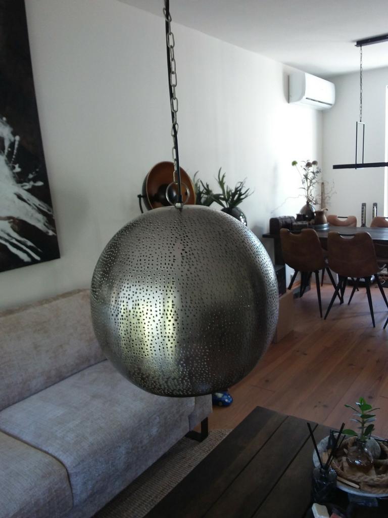 Mooie ronde hanglamp, Huis en Inrichting, Lampen | Hanglampen, Ophalen, Zo goed als nieuw